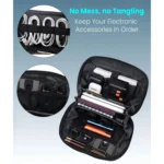 Moxedo 6 in 1 Travel Organizer Bag with Charging Accessories (MX-PAB014) Black