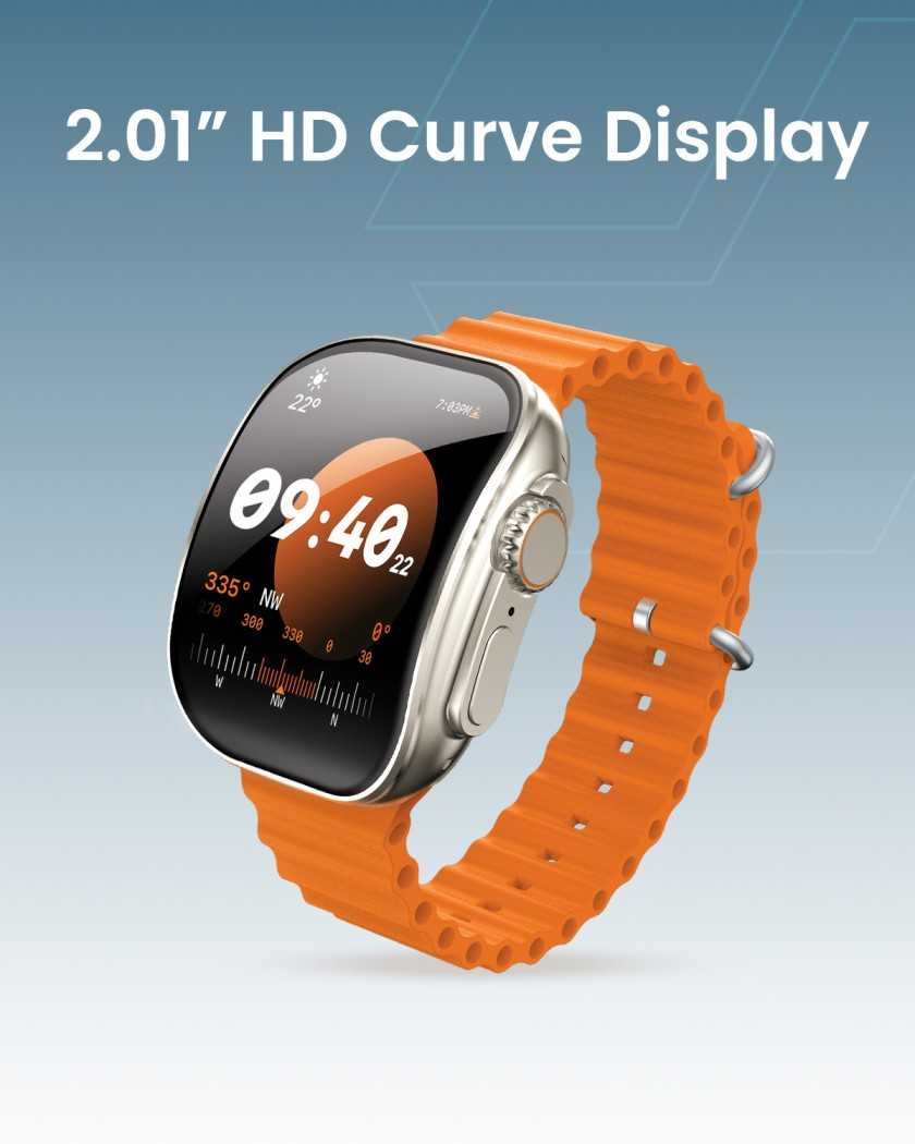 3382.1.jpg Moxedo CURVE Smartwatch with Chat GPT AI Assistant & Bluetooth Calling - Orange - Image 1