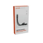 Porodo 2in1 Lightning to 2 Lightning Jack - Headphone and Charging Converter Adapter - Black