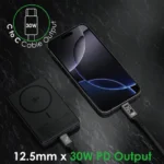 EGO MagPower 5U QI2 10000mAh Powerbank with OLED Display - Pink