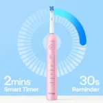 Bitvae R2 Rotating Electric Toothbrush with 8 Brush Heads - Pink