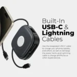 Veger 3 in One Magsafe Wireless PD Fast Power Bank 10000mAh (VP-1185) Black