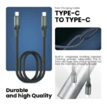 Exact Type-C to Type-C 60W PD Fast Charging Cable 1m (EX1105) Black