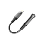 Green Lion Earphone Adapter Lightning to 3.5 Aux 12CM - Black