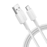Anker 322 USB-A to USB-C Braided Cable 3FT (A81H5H21) -White