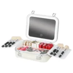 Green Lion Fest Make-Up Bag - Lighted Mirror | Organizer (GL-MR14) White