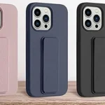 Silicon Stand  iphone 14 Promax Back Case - Assorted