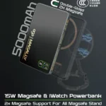 EGO MagAlly 3in1 Double-sided Magnetic QI2 5000mAh Powerbank - Black