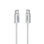 Anker Zolo Dirt-Resistant 240W USB-C to USB-C Cable 3.3FT (A8060H21) White
