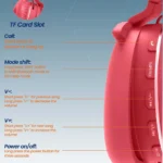 Moxedo Junior Bax Wireless On Ear Headphone - MXWH014 - Red