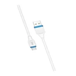 Exact Flex Charge USB-A to Type-C 65W Silicone Data Cable 1m (EX-3202) White