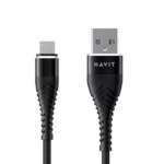 Havit USB-A to Micro USB PU Braided Cable 1m (CB706) Black