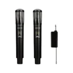 Green Lion Wireless Dual Mic - Cordless Microphones (GL-MIC7) Black