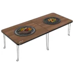 Green Lion Fold Grill Mate Camping BBQ Table (GL-BBQ2) Wood