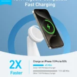 Anker MagGo 2-in-1 Wireless Charging Dock Stand with USB-C Cable (A25M7H21) White
