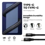 Exact Type-C to Type-C Fast Charging Cable 1m (EX1109) Black