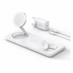 Anker MagGo Wireless Charging Station (3-in-1 Pad) with Charger and USB-C Cable (B25M1211) Black