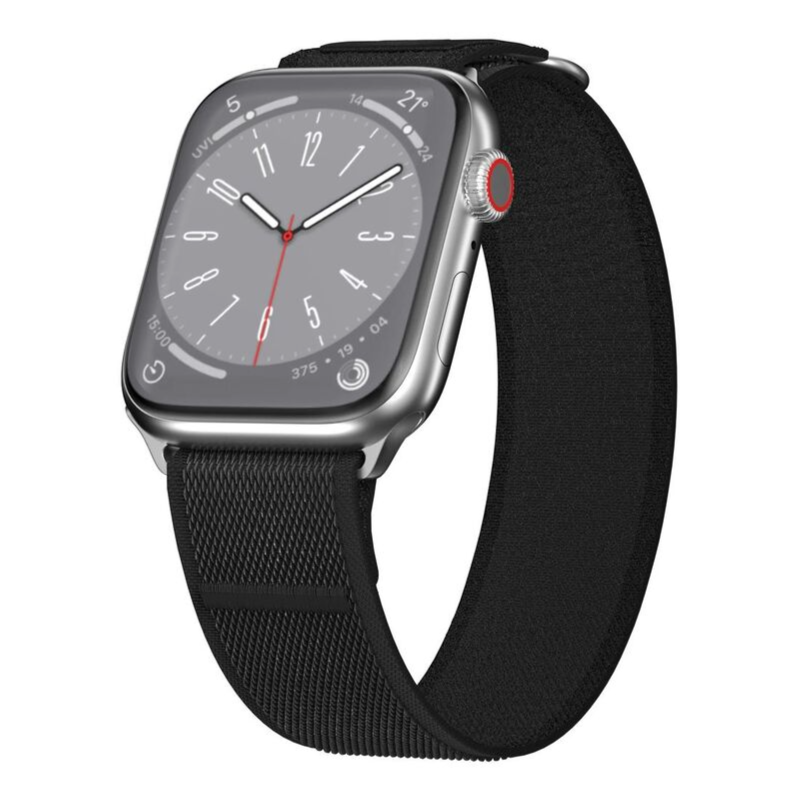 1772134707_5270.png SwitchEasy Flex Woven Nylon Apple Watch Loop 44/45/46/49mm - Black - Image 1
