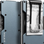 VULKIT VCL300- Minimalist Metal Wallet with Airtag Holder Front Pocket for Men - Space Grey